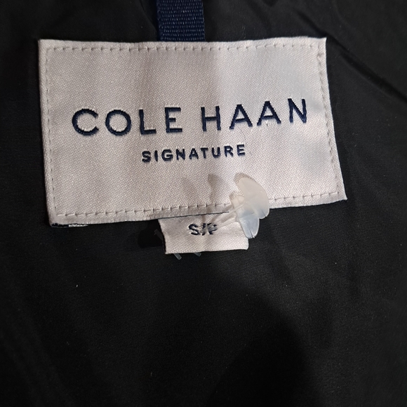 Cole Haan Signature Black Quilted Down Puffet Coat Jacket Gold Hardware S/P - Picture 9 of 16